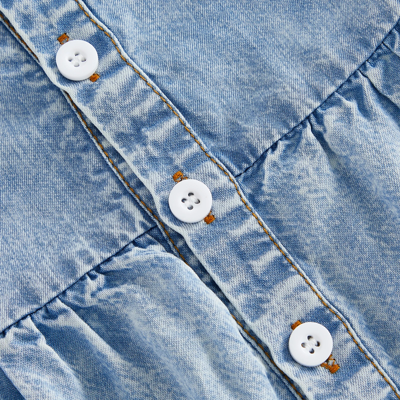 Summer Little Girl Denim Babydoll Tops Casual Sleeveless Doll Collar Button-up Ruffled Hem Jean Blouse Tops Clothes
Summer Little Girl Denim Babydoll Tops Casual Sleeveless Doll Collar Button-up Ruffled Hem Jean Blouse Tops Clothes