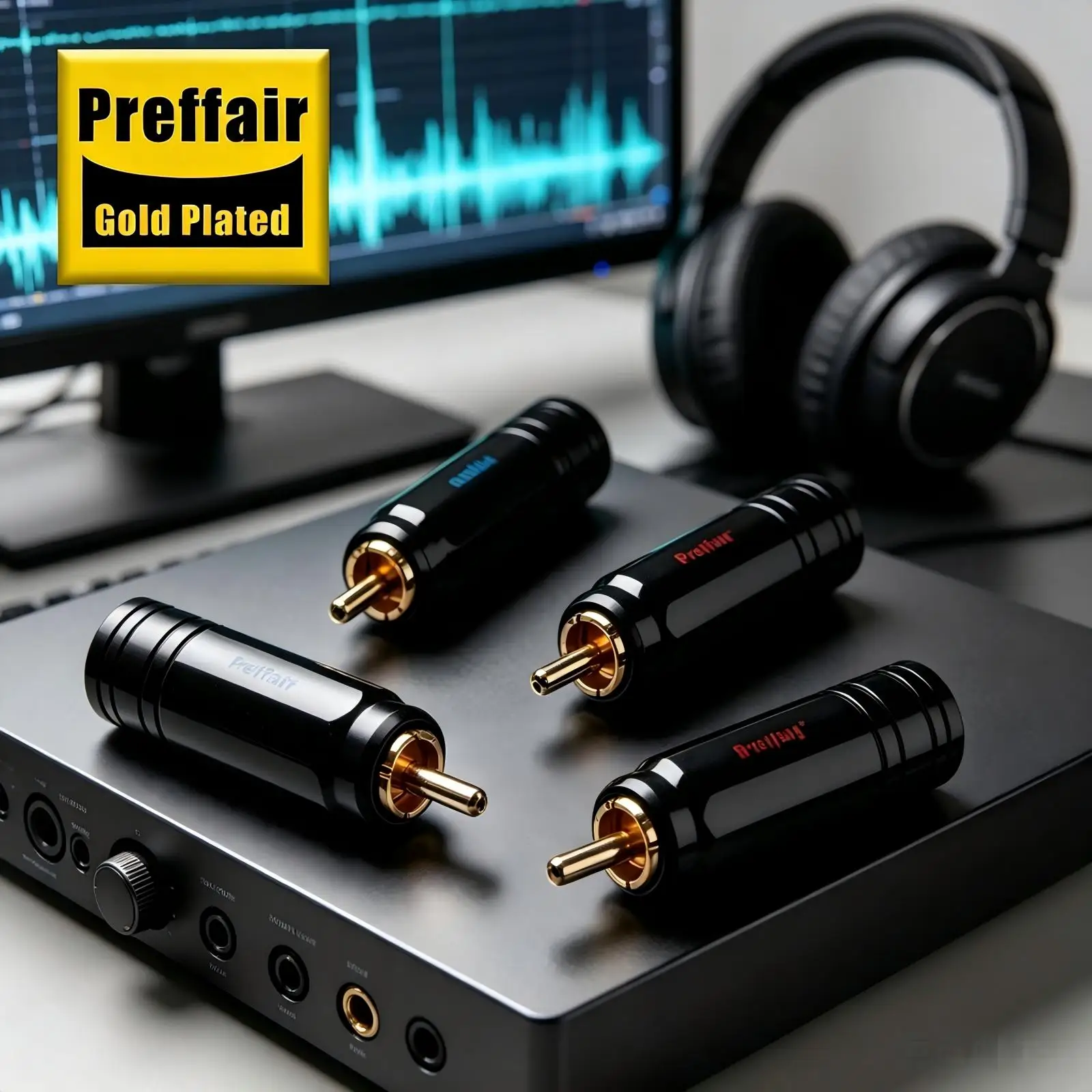 Preffair 4PCS Gold-Plated R1742 RCA Audio Plug Self-Locking Connector Plug HIFI Quality Sound Transmissiond
Preffair 4PCS Gold-Plated R1742 RCA Audio Plug Self-Locking Connector Plug HIFI Quality Sound Transmissiond