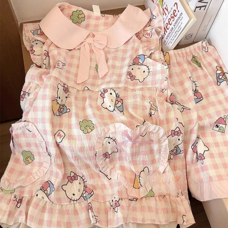 2026 New Summer Girls Thin Pajamas Short Sleeve Breathable Cotton Sleepwear Set for Kids Cute Cartoon Soft Loungewear
2026 New Summer Girls Thin Pajamas Short Sleeve Breathable Cotton Sleepwear Set for Kids Cute Cartoon Soft Loungewear