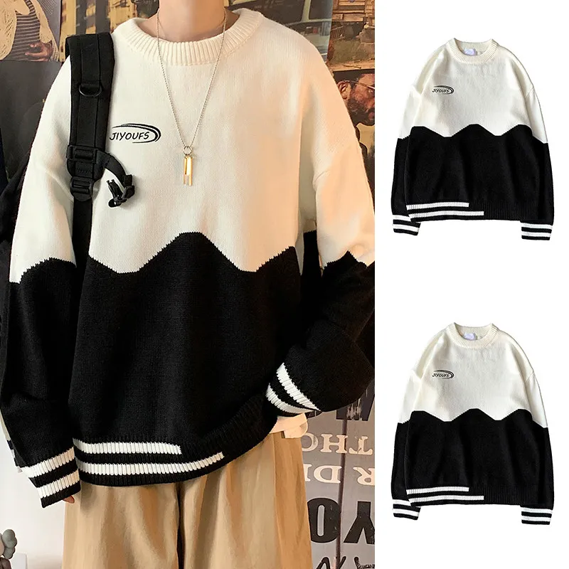 Sweater men's loose lazy and contrasting colors Korean version of trendy personalized ins crew neck bottoming knitted sweater
Sweater men's loose lazy and contrasting colors Korean version of trendy personalized ins crew neck bottoming knitted sweater