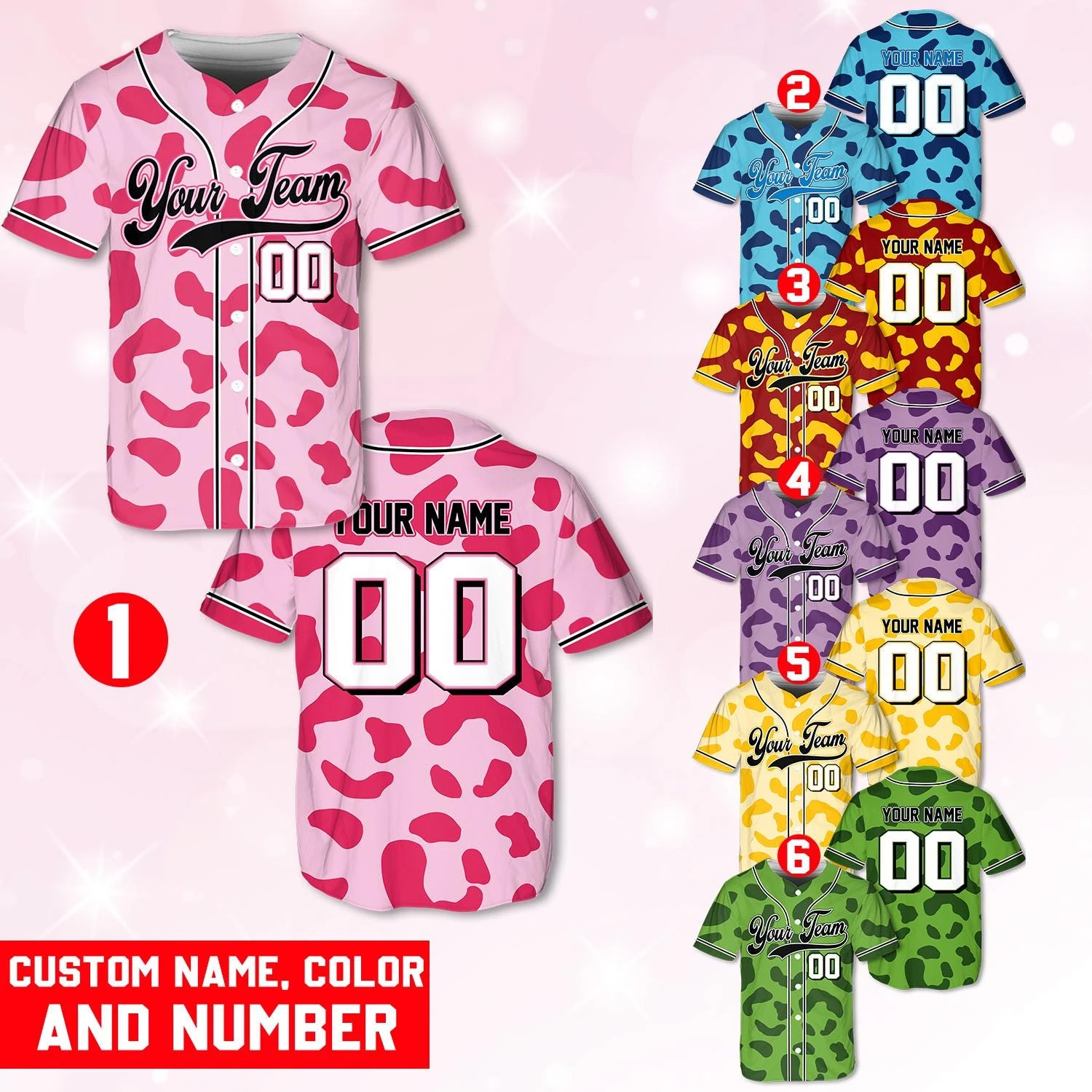 Custom Colorful Camouflage Baseball Jersey with Team Name And Number, Personalization Baseball Jersey, Jerseys for Baseball Fans
Custom Colorful Camouflage Baseball Jersey with Team Name And Number, Personalization Baseball Jersey, Jerseys for Baseball Fans
