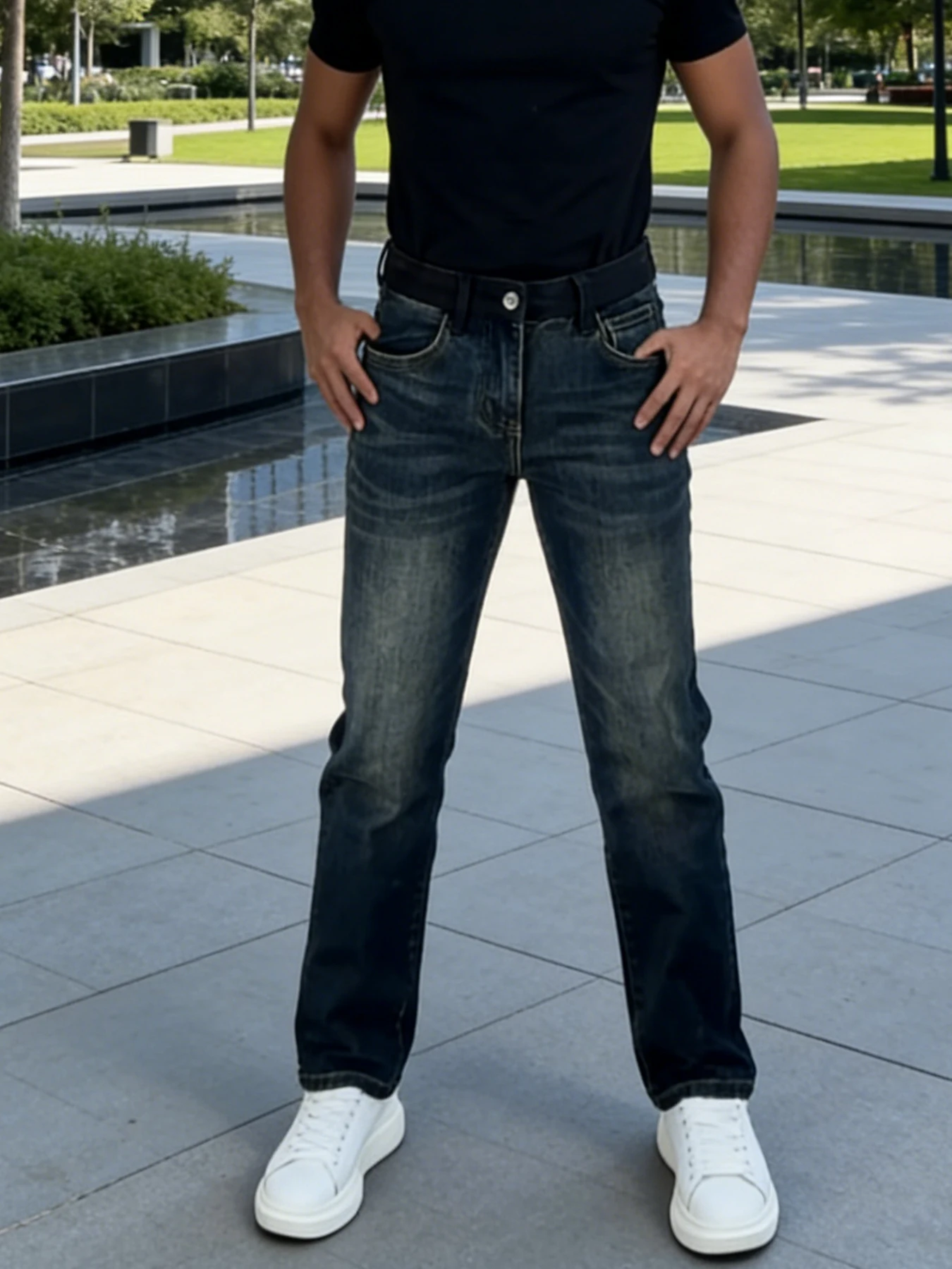 Light luxury commuting distressed straight-leg jeans for men, stretchy, slim-fitting, versatile casual long pants
Light luxury commuting distressed straight-leg jeans for men, stretchy, slim-fitting, versatile casual long pants