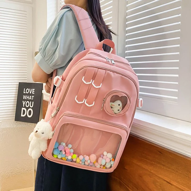 Women's Kawaii Backpack Cute Large Capacity Multifunctional Waterproof Backbag Girl Student Travel Shoulder Handbag Bags New
Women's Kawaii Backpack Cute Large Capacity Multifunctional Waterproof Backbag Girl Student Travel Shoulder Handbag Bags New