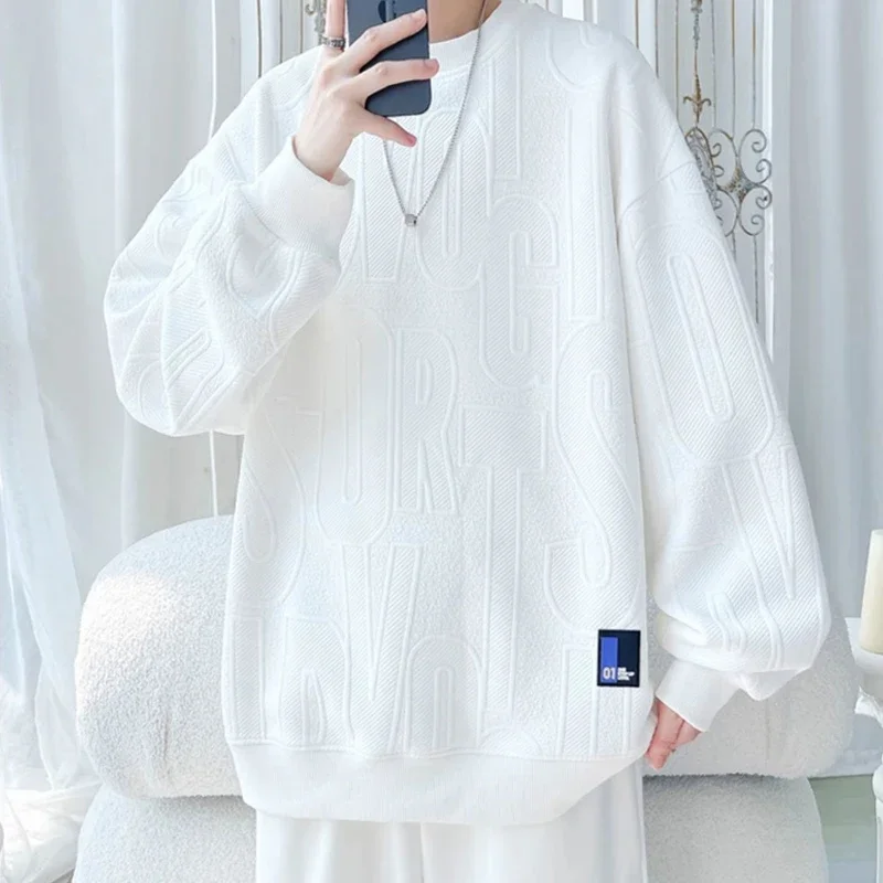 2024 New Letter Jacquard Crewneck Sweatshirts Men's Autumn Loose Fit Casual Pullover Hoodies Oversized Y2K Streetwear sudaderas
2024 New Letter Jacquard Crewneck Sweatshirts Men's Autumn Loose Fit Casual Pullover Hoodies Oversized Y2K Streetwear sudaderas