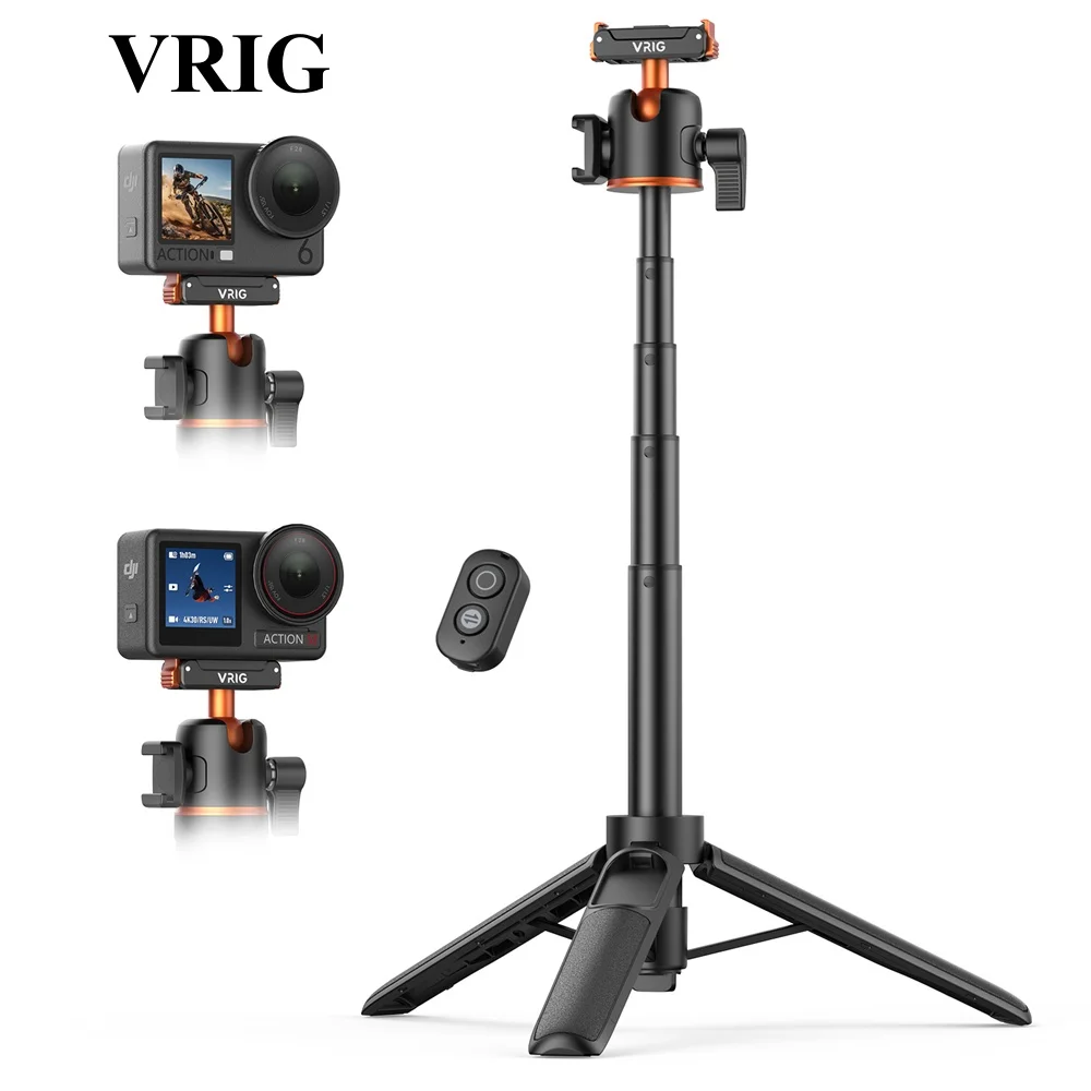 VRIG AC-90S Magnetic Tripod Quick Release Selfie Stick for DJI Action 6/5 Pro Handheld Pole w Bluetooth Remote+Coldshoe+Ballhead
VRIG AC-90S Magnetic Tripod Quick Release Selfie Stick for DJI Action 6/5 Pro Handheld Pole w Bluetooth Remote+Coldshoe+Ballhead