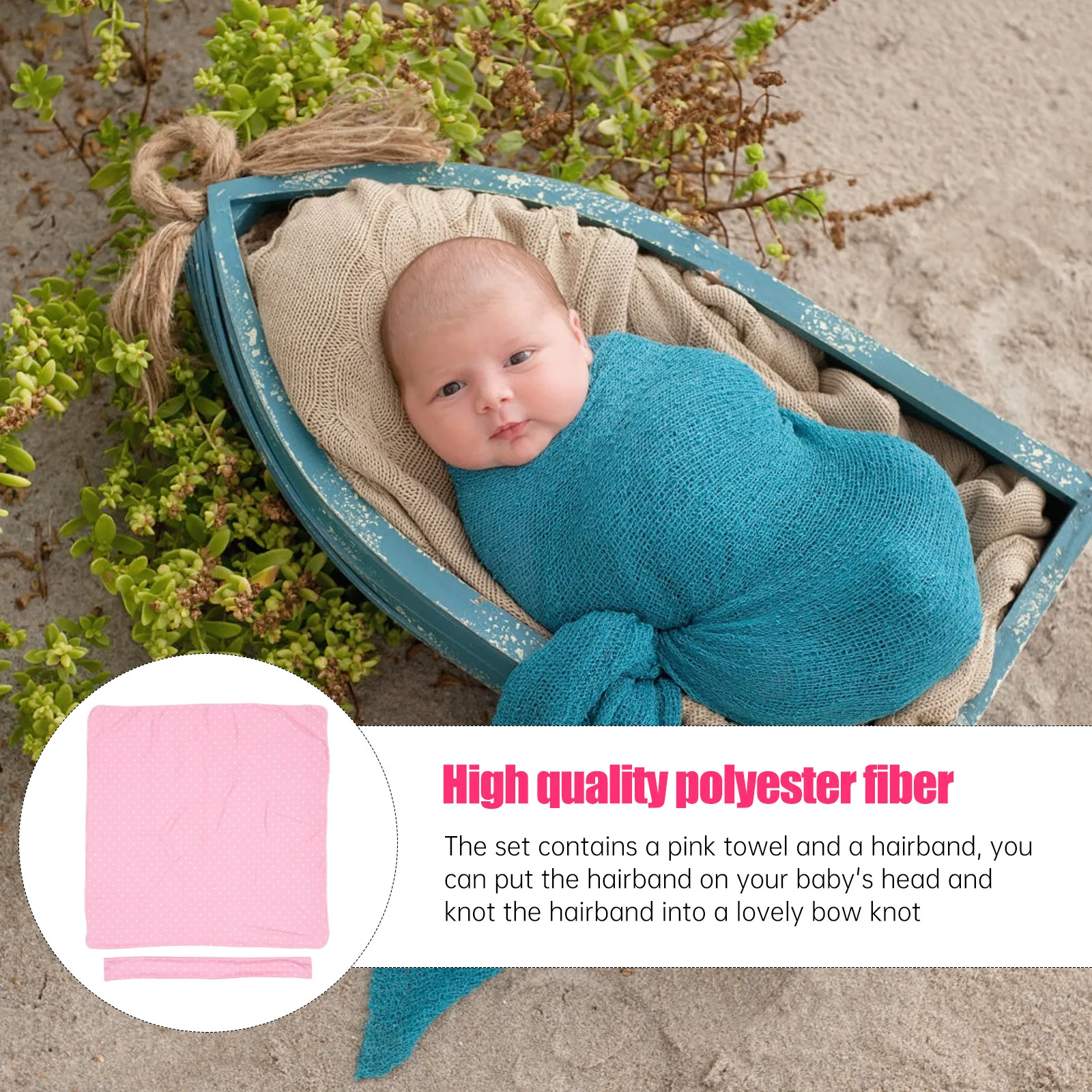 1Set Baby Wrap Set Pink Towel Hairband Newborn Swaddle Infant Sleep Sack Cozy Baby Wrapping Towel Pink Headband
1Set Baby Wrap Set Pink Towel Hairband Newborn Swaddle Infant Sleep Sack Cozy Baby Wrapping Towel Pink Headband
