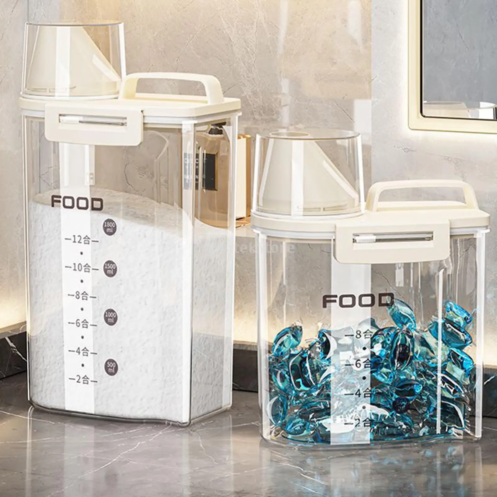 Laundry Detergent Dispenser with Scale Rice Dispenser for Laundry Home Hotel Multifunctional Moisture Resistant Storage Box
Laundry Detergent Dispenser with Scale Rice Dispenser for Laundry Home Hotel Multifunctional Moisture Resistant Storage Box