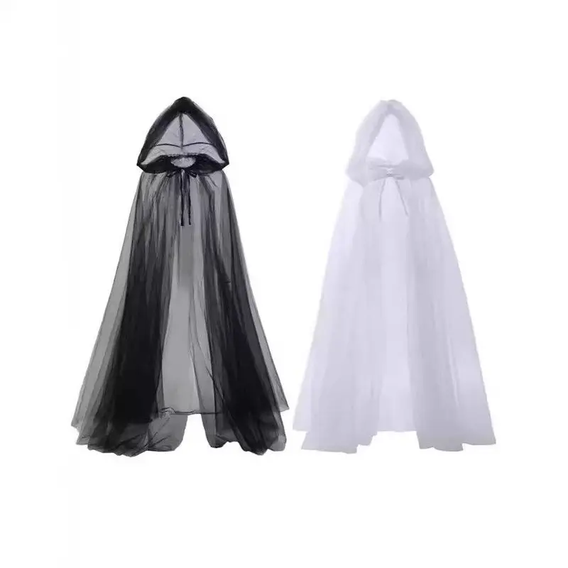 Transparent Mesh Cape with Hood Performance Costume Halloween Bride Pure Color Robe Adult Witch Performance Wear
Transparent Mesh Cape with Hood Performance Costume Halloween Bride Pure Color Robe Adult Witch Performance Wear