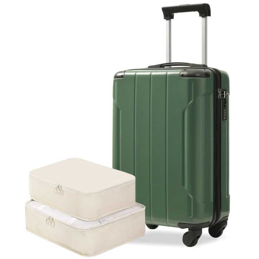 20-Inch Hardshell Carry-On Luggage for Travel, ABS Material, Green, Lightweight and Durable with Spinner Wheels, Built-in TSA L
20-Inch Hardshell Carry-On Luggage for Travel, ABS Material, Green, Lightweight and Durable with Spinner Wheels, Built-in TSA L