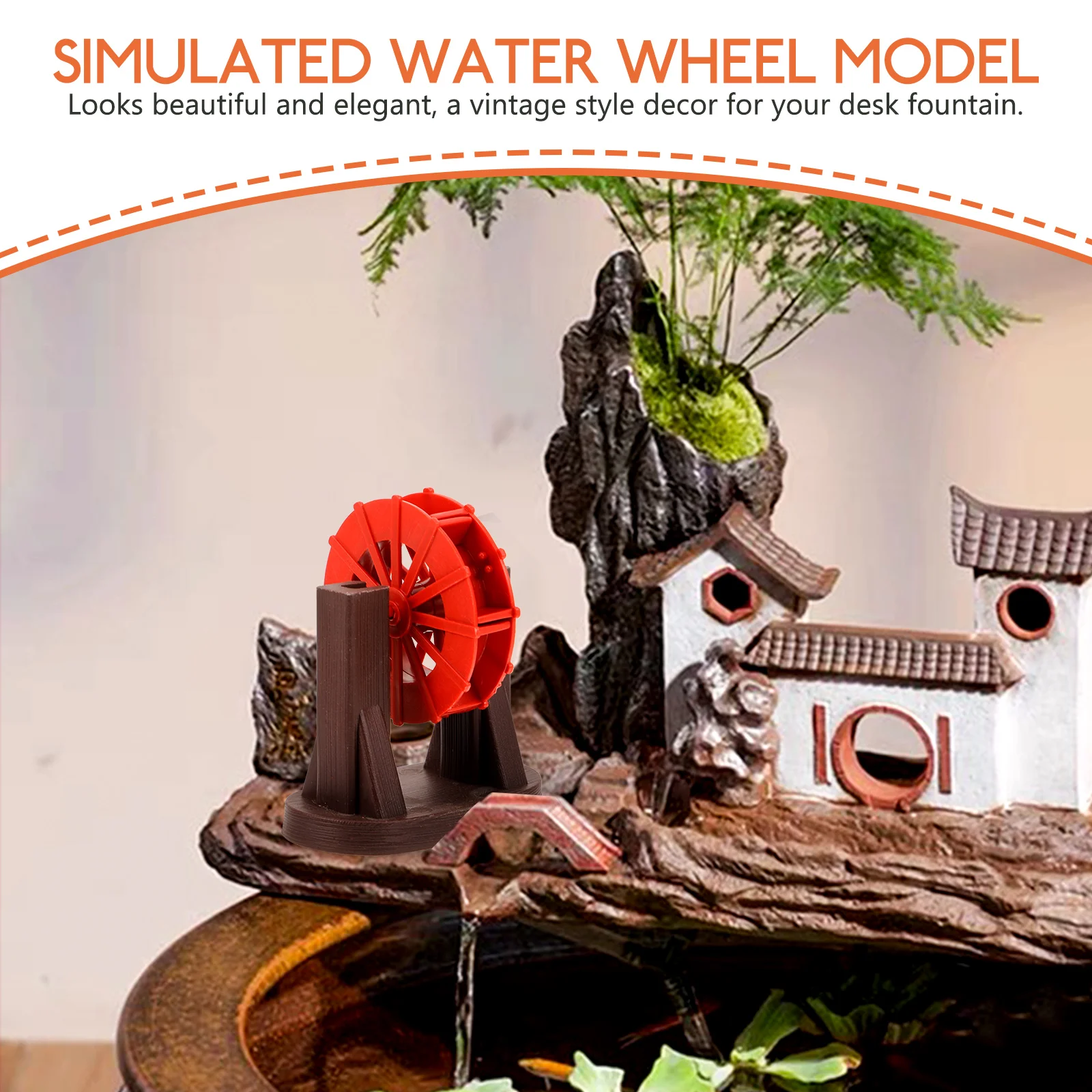 Mini Water Wheel Fountain Ornaments 6CM Red 6x7 5x8 3CM Model Decor Parts Small Scene DIY Rockery Running Water Micro
Mini Water Wheel Fountain Ornaments 6CM Red 6x7 5x8 3CM Model Decor Parts Small Scene DIY Rockery Running Water Micro