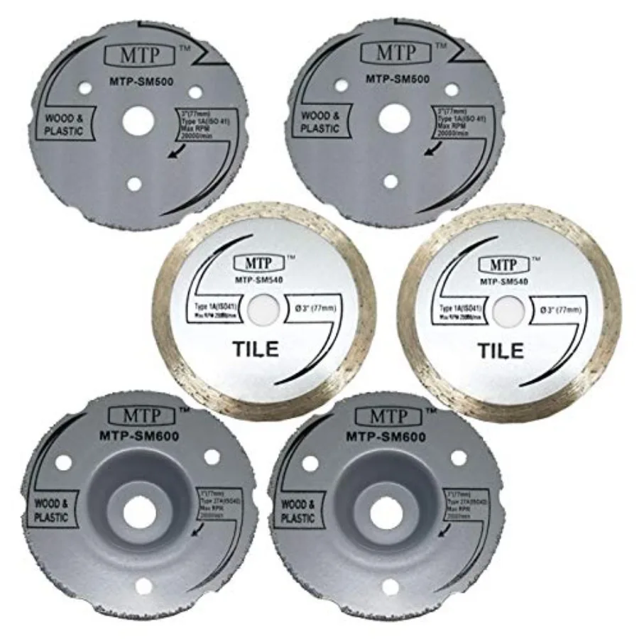 Brand Pack of 6 Assort 3" Wood Plastic Metal Tile Cutting Wheel Compatible to use for Dremel SM600 Saw Max - 7/16" Arbor
Brand Pack of 6 Assort 3" Wood Plastic Metal Tile Cutting Wheel Compatible to use for Dremel SM600 Saw Max - 7/16" Arbor