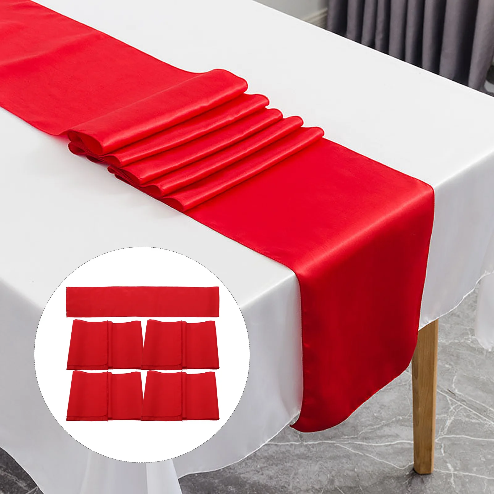 5Pcs Table Runner Elegant Color Polyester Fabric for Wedding Party Birthday Festival Banquet Decorative Home Tablecloth
5Pcs Table Runner Elegant Color Polyester Fabric for Wedding Party Birthday Festival Banquet Decorative Home Tablecloth
