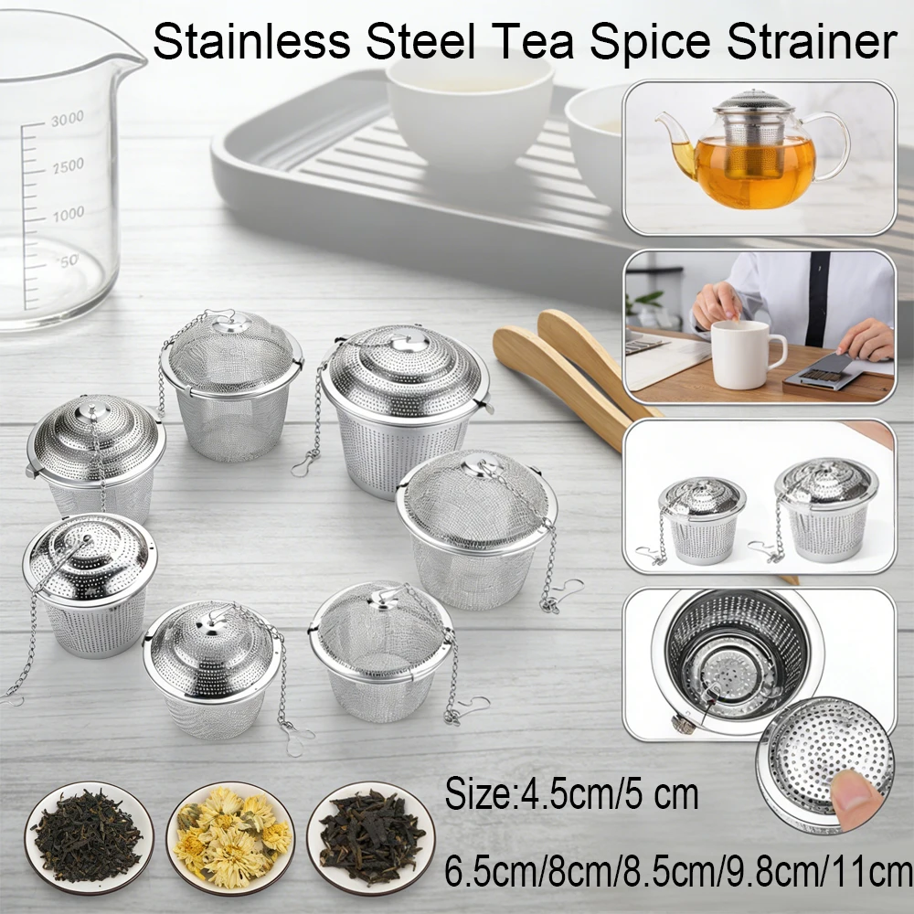 1-3pcs Locking Tea Infuser , Stainlesss Steel Reusable Mesh Strainer, Leak-Proof & Easy Clean for Herbal Tea Pot
1-3pcs Locking Tea Infuser , Stainlesss Steel Reusable Mesh Strainer, Leak-Proof & Easy Clean for Herbal Tea Pot 