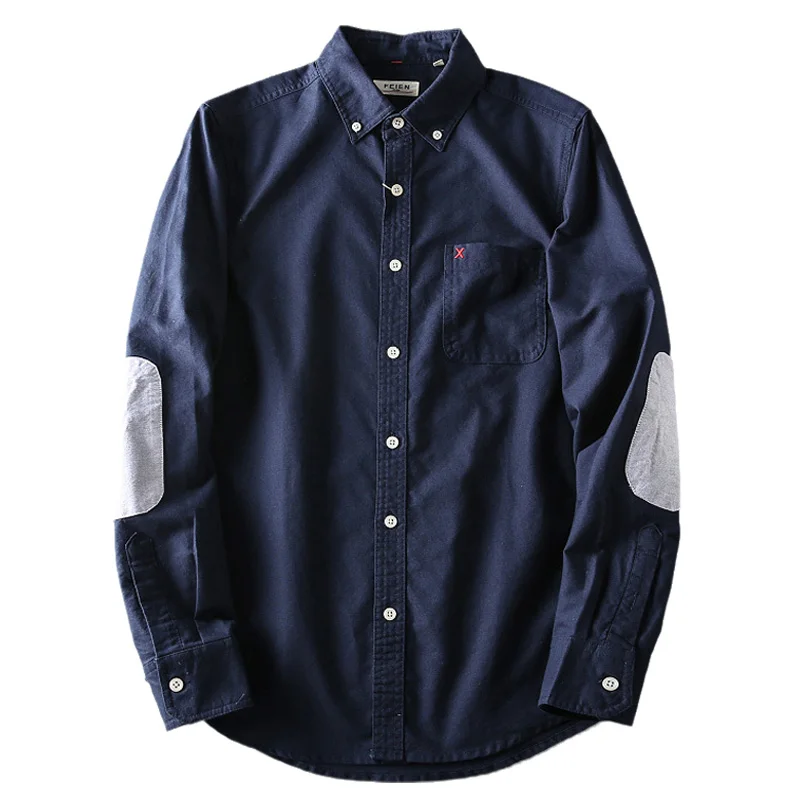 Autumn New Style Men's Slim Fit Casual Oxford Cloth Shirt Pure Cotton Washed Elbow Patched Versatile Button down Shirt
Autumn New Style Men's Slim Fit Casual Oxford Cloth Shirt Pure Cotton Washed Elbow Patched Versatile Button down Shirt