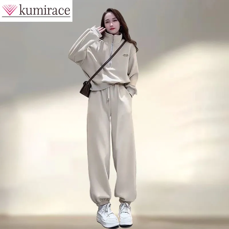 Casual Pants Set for Women, 2024 Autumn and Winter Standing Collar Long Sleeved Sweatshirt, Sweatpants Sports Set for Women
Casual Pants Set for Women, 2024 Autumn and Winter Standing Collar Long Sleeved Sweatshirt, Sweatpants Sports Set for Women