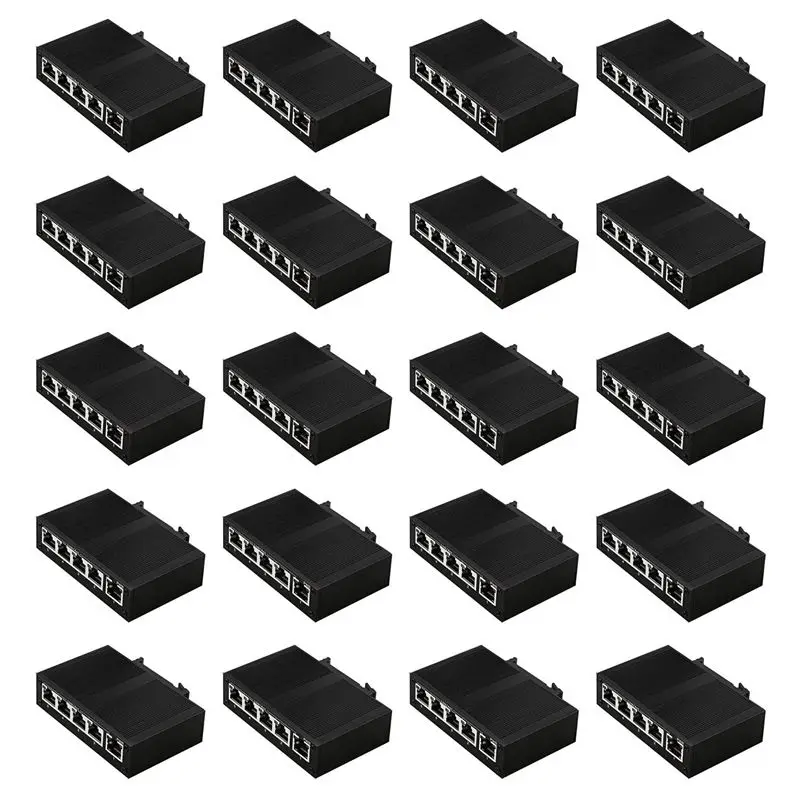 20X 5 Port 100Mbps Network Switch Ethernet Industrial Grade Switch Unmanaged Rail Type Industrial Network Splitter
20X 5 Port 100Mbps Network Switch Ethernet Industrial Grade Switch Unmanaged Rail Type Industrial Network Splitter