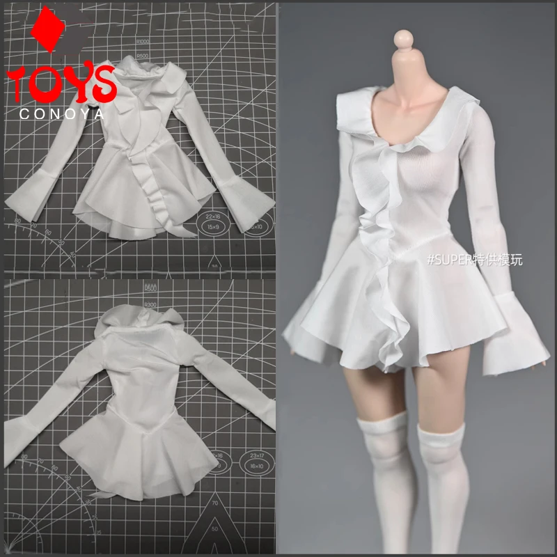 In Stock 1/6 Scale White Lotus Leaf Lace Short Dress Clothes Model Fit 12'' Female Soldiers Action Figure Body Dolls
In Stock 1/6 Scale White Lotus Leaf Lace Short Dress Clothes Model Fit 12'' Female Soldiers Action Figure Body Dolls