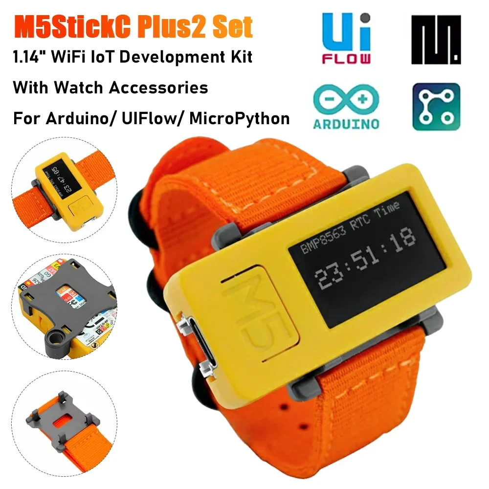 M5StickC Plus2 1,14-дюймовый TFT мини-контроллер с аксессуарами для часов Smart WiFi ESP32-PICO-V3-02 Комплект разработки IoT для Arduino
M5StickC Plus2 1,14-дюймовый TFT мини-контроллер с аксессуарами для часов Smart WiFi ESP32-PICO-V3-02 Комплект разработки IoT для Arduino