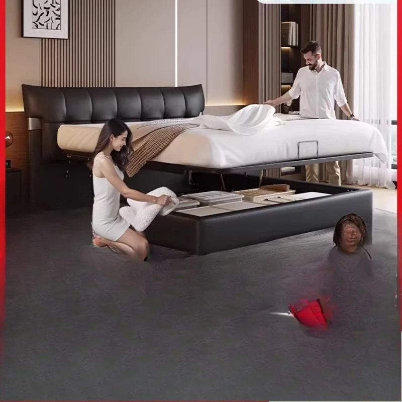 Translation box leather bed master bedroom soft bag, small apartment
Translation box leather bed master bedroom soft bag, small apartment