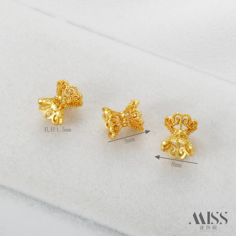 18K Gold Plated Matte Gold Double Side Bead Caps Waist Spacer Beads For DIY Bracelet Jewelry Findings
18K Gold Plated Matte Gold Double Side Bead Caps Waist Spacer Beads For DIY Bracelet Jewelry Findings