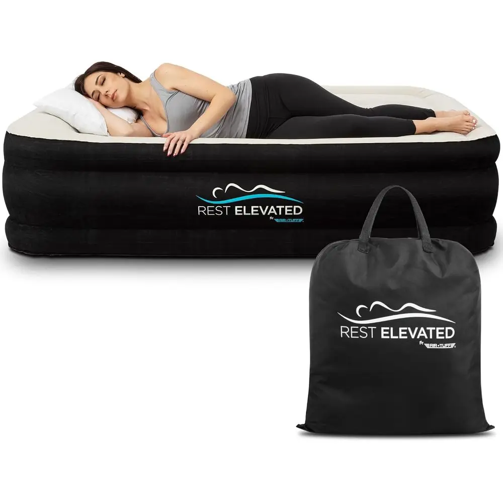 Luxury Pillow Top Queen Air Mattress with Built-In Pump | 20 Height & Coil Support | Adjustable for Home, Travel, Camping - Blac
Luxury Pillow Top Queen Air Mattress with Built-In Pump | 20 Height & Coil Support | Adjustable for Home, Travel, Camping - Blac