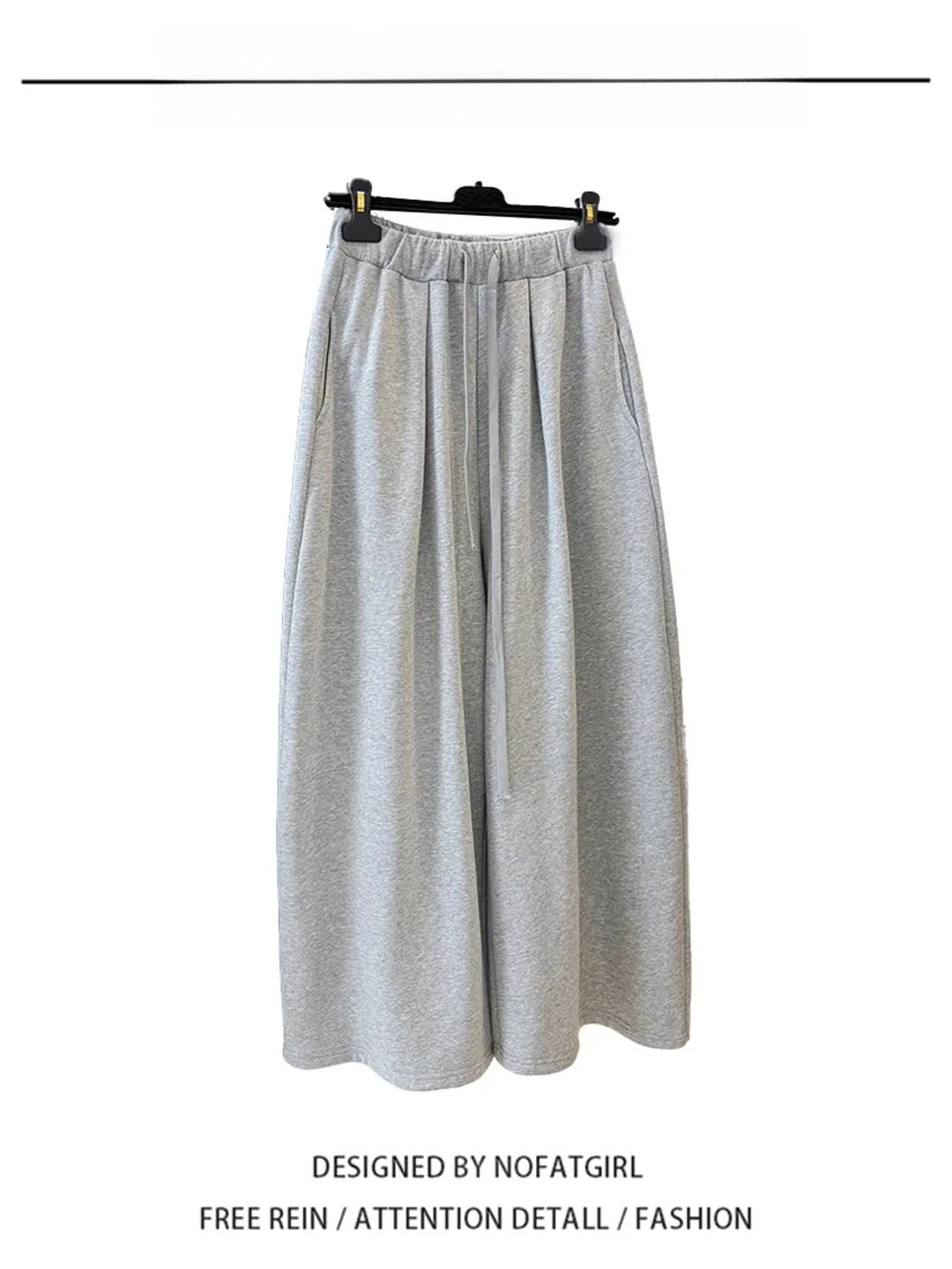 Loose High Waist Draped Wide Leg Pants Women's Autumn Winter Fashionable Balloon Sweatpants Korean Style Lazy Loose Fit
Loose High Waist Draped Wide Leg Pants Women's Autumn Winter Fashionable Balloon Sweatpants Korean Style Lazy Loose Fit