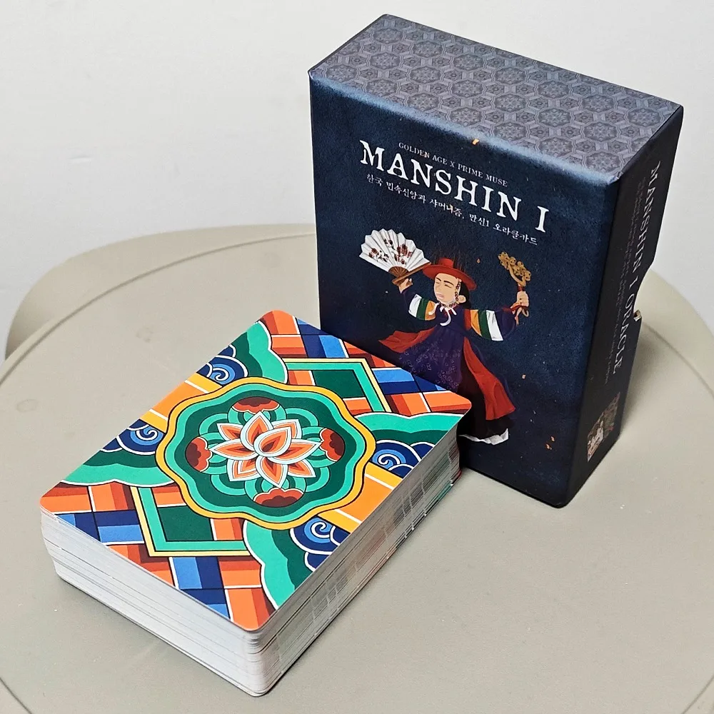 MANSHIN I: Traditional Korean Shamanism & Folklore Oracle Card Deck, 83 Pcs Double-embossed Oracle Cards in Rigid Box
MANSHIN I: Traditional Korean Shamanism & Folklore Oracle Card Deck, 83 Pcs Double-embossed Oracle Cards in Rigid Box