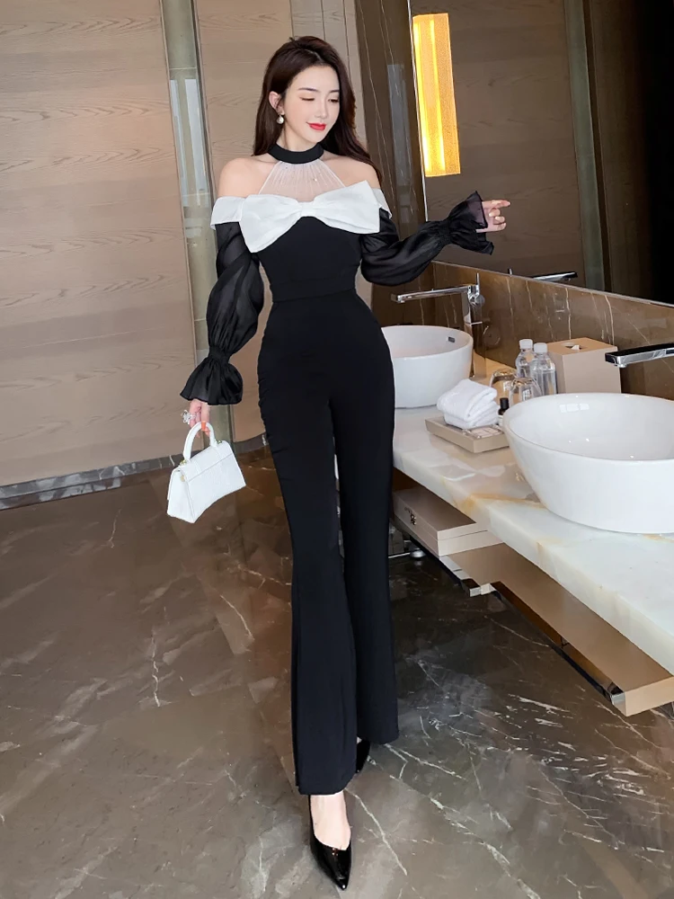 Hebe Sle High Waist Jumpsuit Women's Autumn 2025 New Name Lady Elegance Knot oulder Bared Jumpsuit Bell Bot...
Hebe Sle High Waist Jumpsuit Women's Autumn 2025 New Name Lady Elegance Knot oulder Bared Jumpsuit Bell Bot...