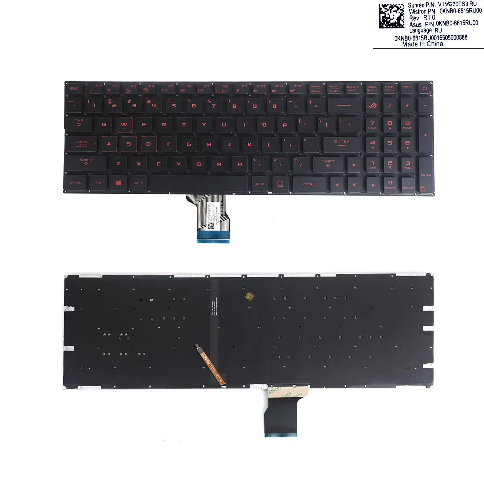 US Laptop Keyboard for Asus ROG Strix FX502VM Black with Backlit and Small Enter
US Laptop Keyboard for Asus ROG Strix FX502VM Black with Backlit and Small Enter