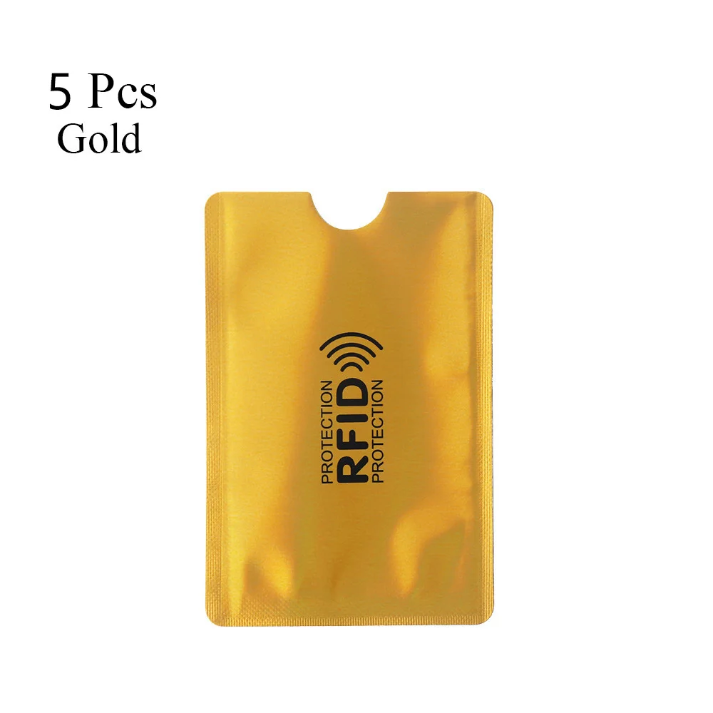 5Pcs Safety Anti-theft Aluminium Credit Cards RFID Blocking Sleeve Wallet Card Holder Protect Case Cover
5Pcs Safety Anti-theft Aluminium Credit Cards RFID Blocking Sleeve Wallet Card Holder Protect Case Cover