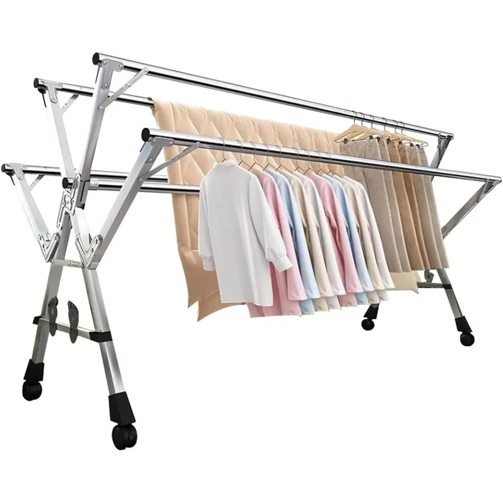 Collapsible Indoor/Outdoor Clothes Drying Rack with 20 Windproof Hooks, Extendable up to 200cm
Collapsible Indoor/Outdoor Clothes Drying Rack with 20 Windproof Hooks, Extendable up to 200cm