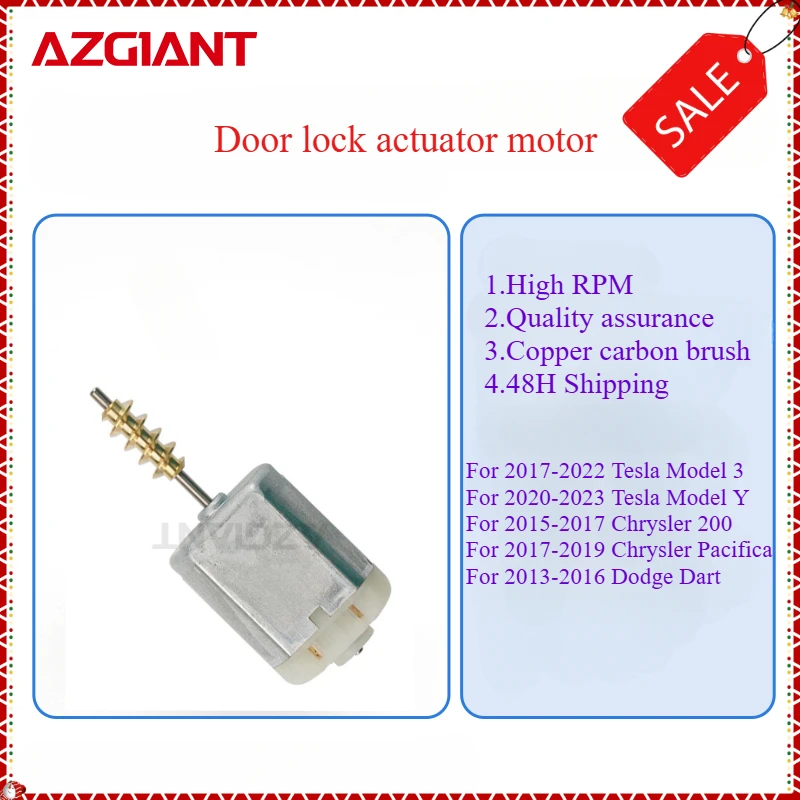 AZGIANT FC-280SC-20150 BN707830 Car door lock motor for Tesla Model 3/Y/Chrysler 200/Dodge Dart NEW replacement parts OEM
AZGIANT FC-280SC-20150 BN707830 Car door lock motor for Tesla Model 3/Y/Chrysler 200/Dodge Dart NEW replacement parts OEM