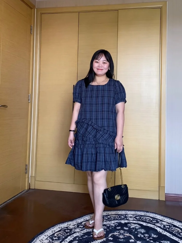 Blue Plaid Maxi Dress plus Size Women's Summer Casual High Waist A-Line Short Sleeve Clothing Belly Concealing Skirt Dress
Blue Plaid Maxi Dress plus Size Women's Summer Casual High Waist A-Line Short Sleeve Clothing Belly Concealing Skirt Dress