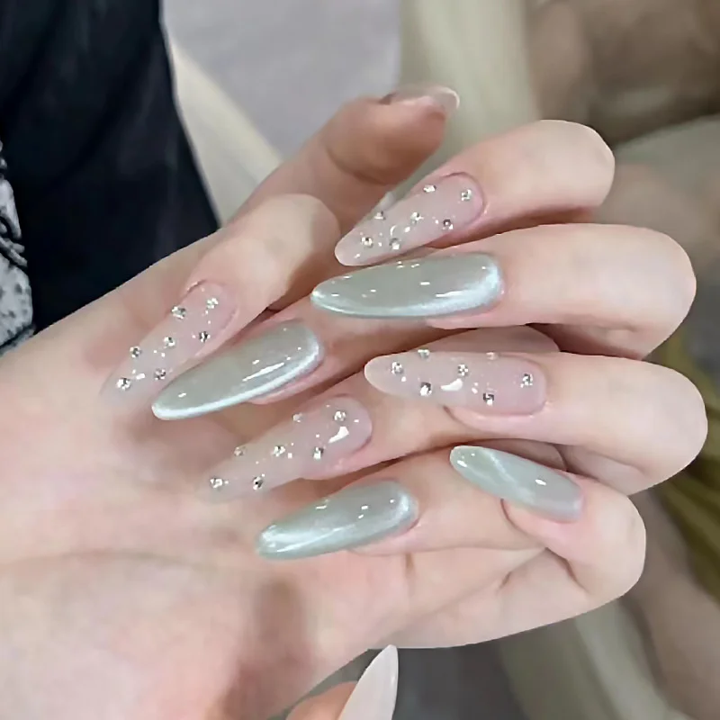 30Pcs Wine Red Fake Nail With Gradient Print Design Long Stiletto False Nails Wearabe Almond Press on Nails Full Cover Nail Tips
30Pcs Wine Red Fake Nail With Gradient Print Design Long Stiletto False Nails Wearabe Almond Press on Nails Full Cover Nail Tips