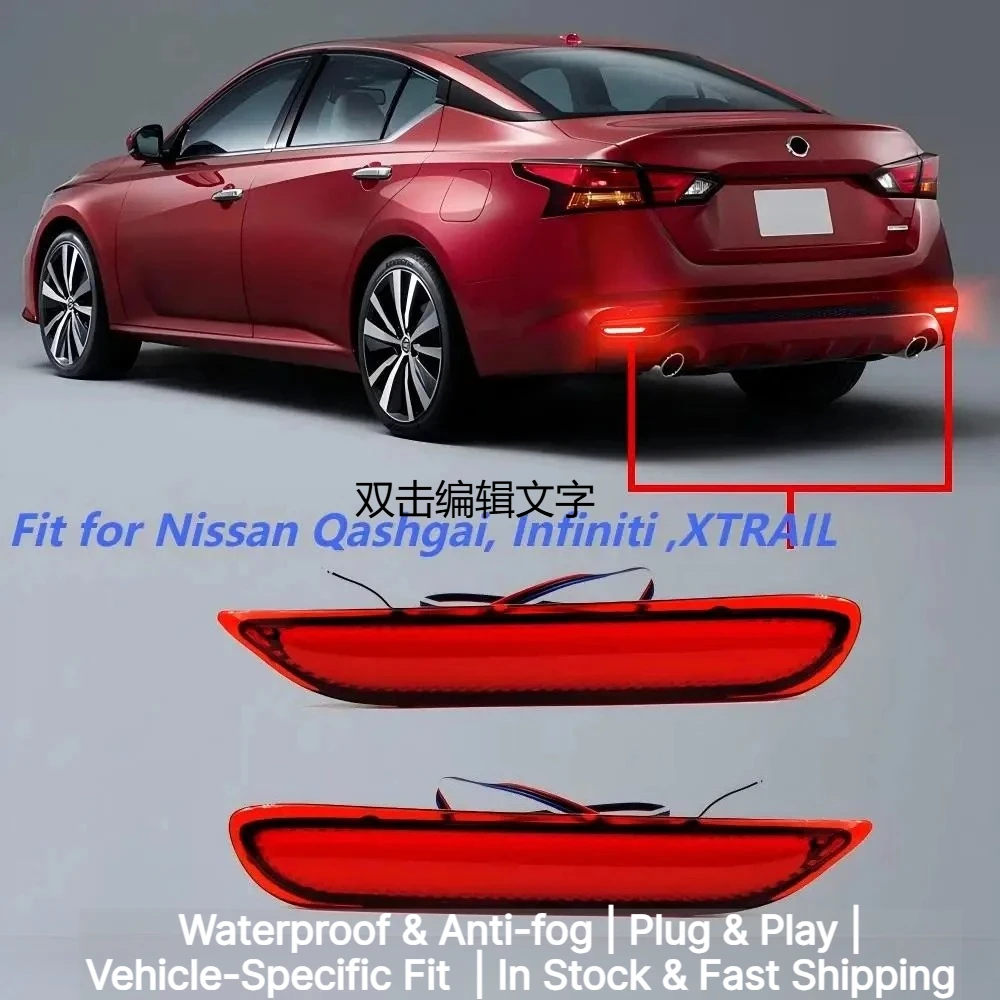 LED Rear Bumper Light Reflector Lamp Suitable for Nissan Qashqai Infiniti Tail Lights Driving Braking Plug Easy Install
LED Rear Bumper Light Reflector Lamp Suitable for Nissan Qashqai Infiniti Tail Lights Driving Braking Plug Easy Install
