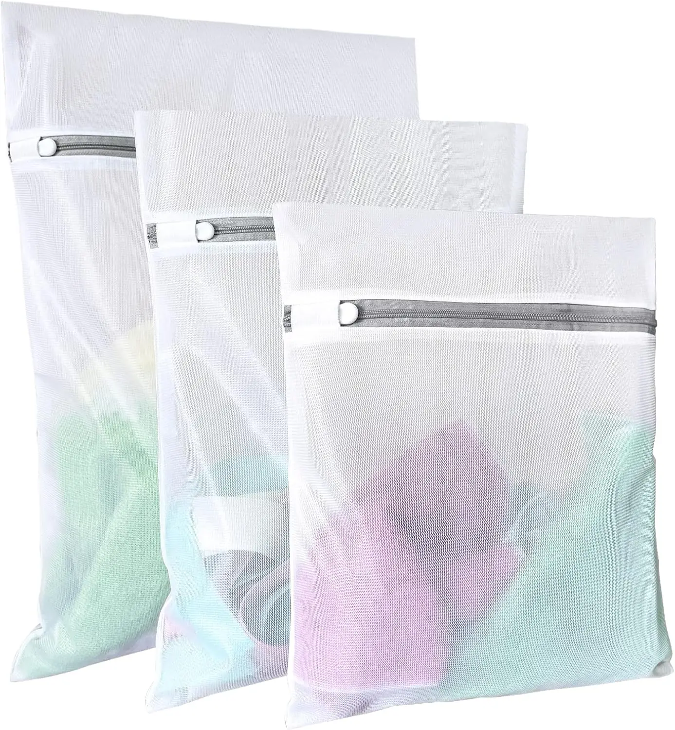 3Pcs Mesh Laundry Bags for Delicates, Lingerie Washing Set (1 Large, 1 Medium, 1 Small)
3Pcs Mesh Laundry Bags for Delicates, Lingerie Washing Set (1 Large, 1 Medium, 1 Small)