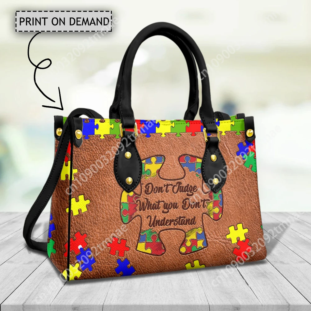 Top Handle Messenger Bag for Youth Autism Awareness Custom Casual Brand Design Clutch Retro Trend Small Tote Bag Handbag Artwork
Top Handle Messenger Bag for Youth Autism Awareness Custom Casual Brand Design Clutch Retro Trend Small Tote Bag Handbag Artwork