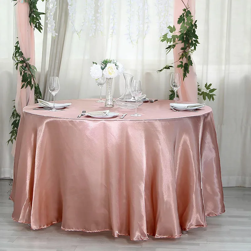 Satin Tablecloth Solid Color Wedding Birthday Party Outdoor Table Cover Polyester Round Table Cloth Covers Home Decoration
Satin Tablecloth Solid Color Wedding Birthday Party Outdoor Table Cover Polyester Round Table Cloth Covers Home Decoration
