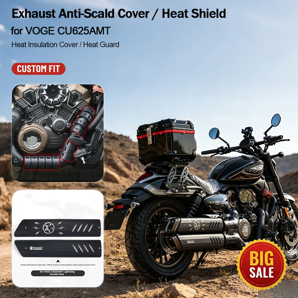 Exhaust Anti-Scald Cover Stainless Steel Heat Insulation Protector for VOGE CU625AMT Motorcycle Modified Accessories
Exhaust Anti-Scald Cover Stainless Steel Heat Insulation Protector for VOGE CU625AMT Motorcycle Modified Accessories