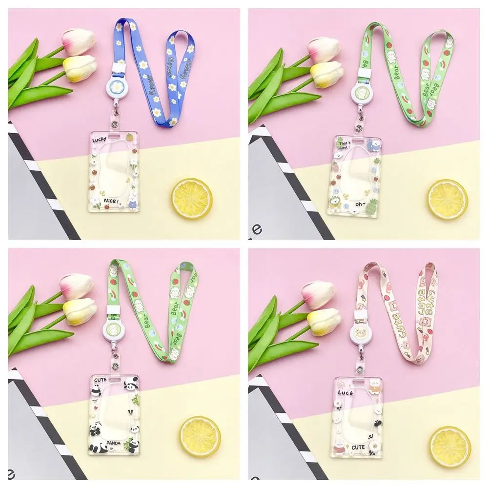 Elegant Rabbit Cartoon Acrylic Card Holder Panda Transparent Rabbit Card Case Elastic Buckle Bell Lanyard Bus Card Box Office
Elegant Rabbit Cartoon Acrylic Card Holder Panda Transparent Rabbit Card Case Elastic Buckle Bell Lanyard Bus Card Box Office