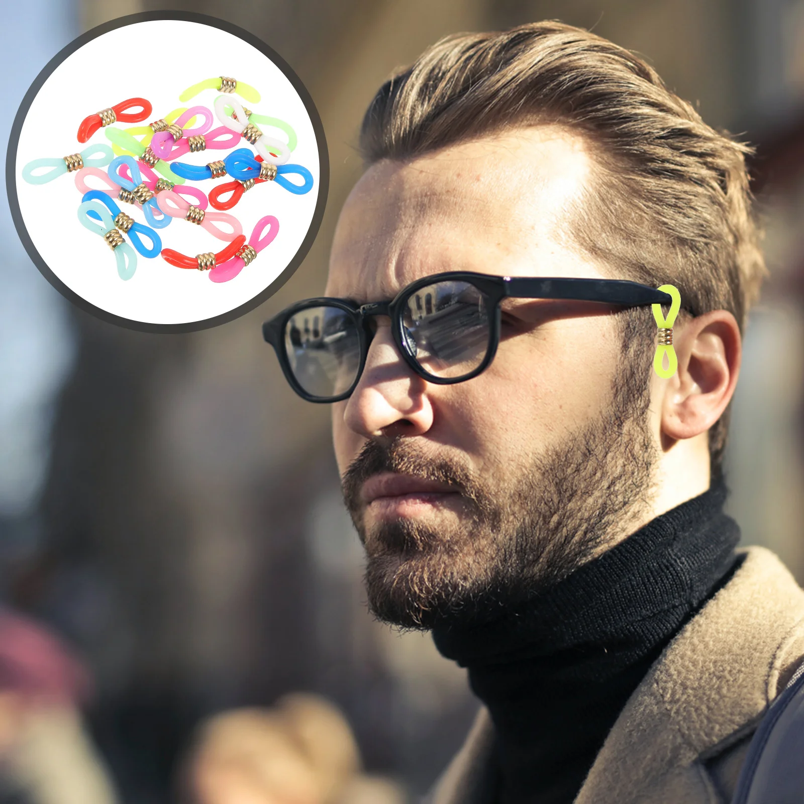 60pcs Eyeglass Chain Ends Anti-Slip Silicone Glasses Holder Connector for Women Men Spectacle Retainer Loop Cord Eyeglass Parts
60pcs Eyeglass Chain Ends Anti-Slip Silicone Glasses Holder Connector for Women Men Spectacle Retainer Loop Cord Eyeglass Parts