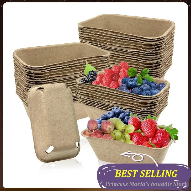 AB30-50 Pack Pulp Fiber Berry Basket For Picking Fruit, Molded Berry Basket For Blueberry Raspberry Cherry Strawberry
AB30-50 Pack Pulp Fiber Berry Basket For Picking Fruit, Molded Berry Basket For Blueberry Raspberry Cherry Strawberry