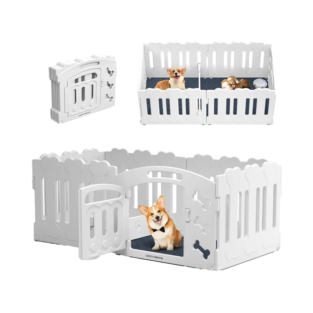 LUCKY MUFFIN Lightweight Plastic Pet Crate Easy-to-Assemble Indoor/Outdoor Dog Playpen Door Secure Modern Box Small Pets
LUCKY MUFFIN Lightweight Plastic Pet Crate Easy-to-Assemble Indoor/Outdoor Dog Playpen Door Secure Modern Box Small Pets