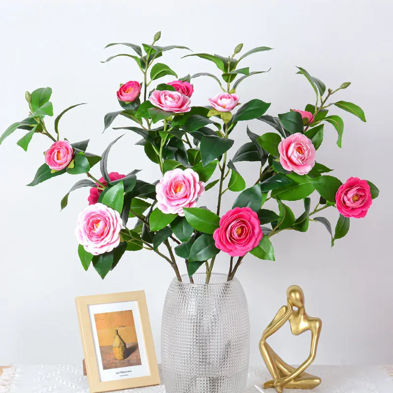 Camellia branch bouquet artificial flowers arrangement DIY wedding party home decoration prop simulation plants flower
Camellia branch bouquet artificial flowers arrangement DIY wedding party home decoration prop simulation plants flower