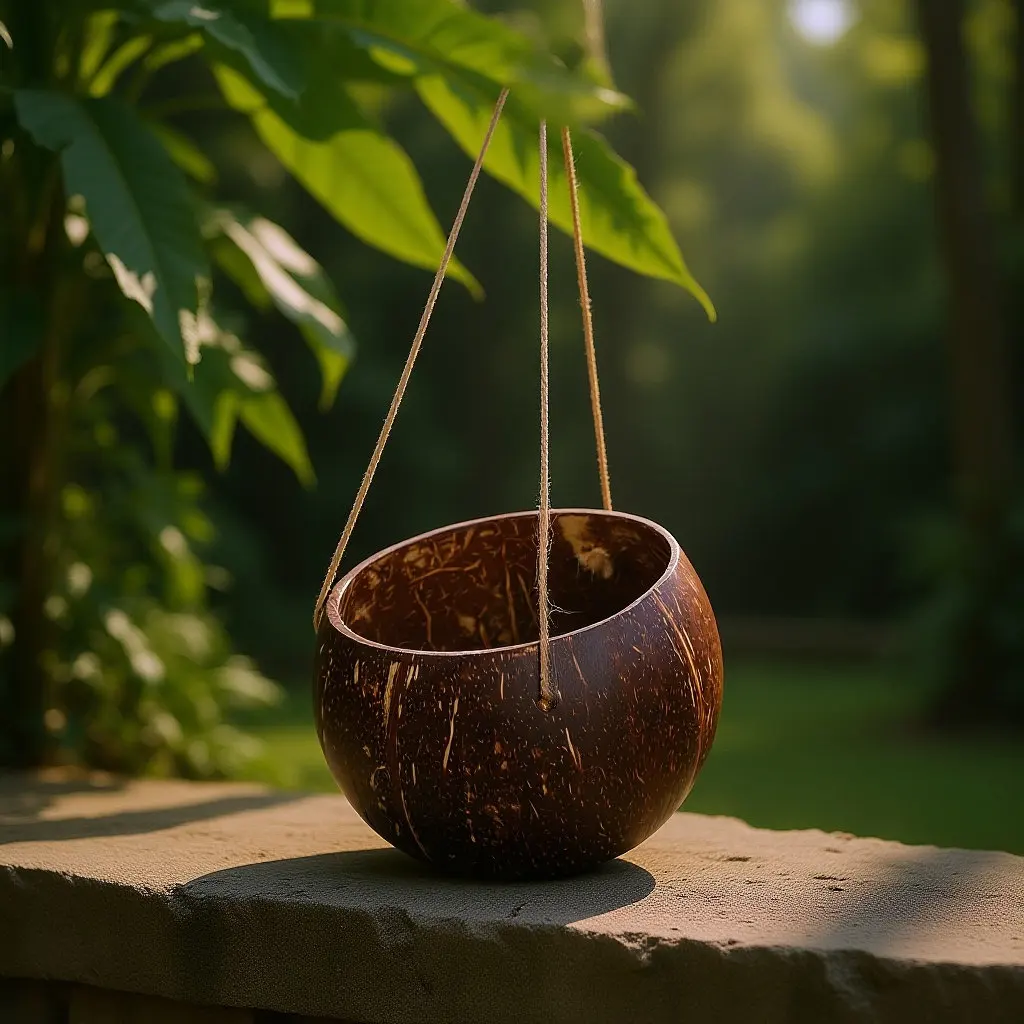 Подвесное кашпо из кокосовой скорлупы для комнатных и уличных растений, для балкона, террасы, сада, настенное крепление, экономия места, всесезонное использование
Подвесное кашпо из кокосовой скорлупы для комнатных и уличных растений, для балкона, террасы, сада, настенное крепление, экономия места, всесезонное использование