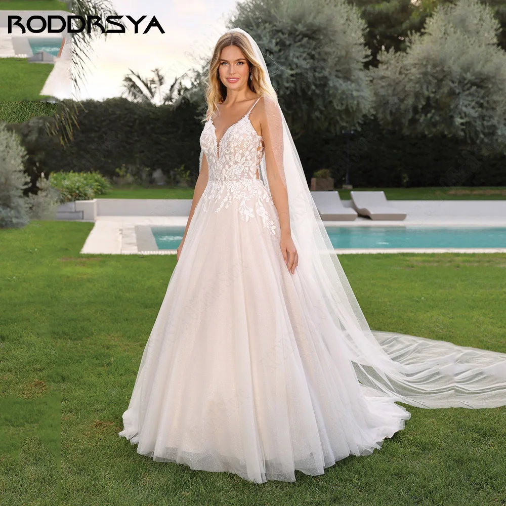 RODDRSYA Pink Spaghetti Straps Illusion Wedding Dress V-Neck Sleeveless Backless Bride Gowns A-Line Civil Vestidos De Novia
RODDRSYA Pink Spaghetti Straps Illusion Wedding Dress V-Neck Sleeveless Backless Bride Gowns A-Line Civil Vestidos De Novia