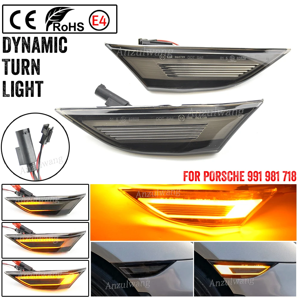 2Pcs LED Side Marker Turn Signal Light Sequential Blinker Lamps For Porsche Boxster Cayman 982 981 718 Spyder 991 911 Carrera
2Pcs LED Side Marker Turn Signal Light Sequential Blinker Lamps For Porsche Boxster Cayman 982 981 718 Spyder 991 911 Carrera