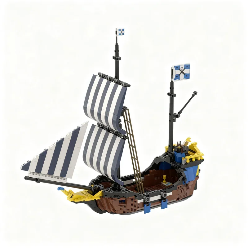 NEW 694PCS Medieval Pirate MOC Modular Caribbean Clipper Model DIY Creative Display Assembly Building Blocks Birthday Gift 6274
NEW 694PCS Medieval Pirate MOC Modular Caribbean Clipper Model DIY Creative Display Assembly Building Blocks Birthday Gift 6274