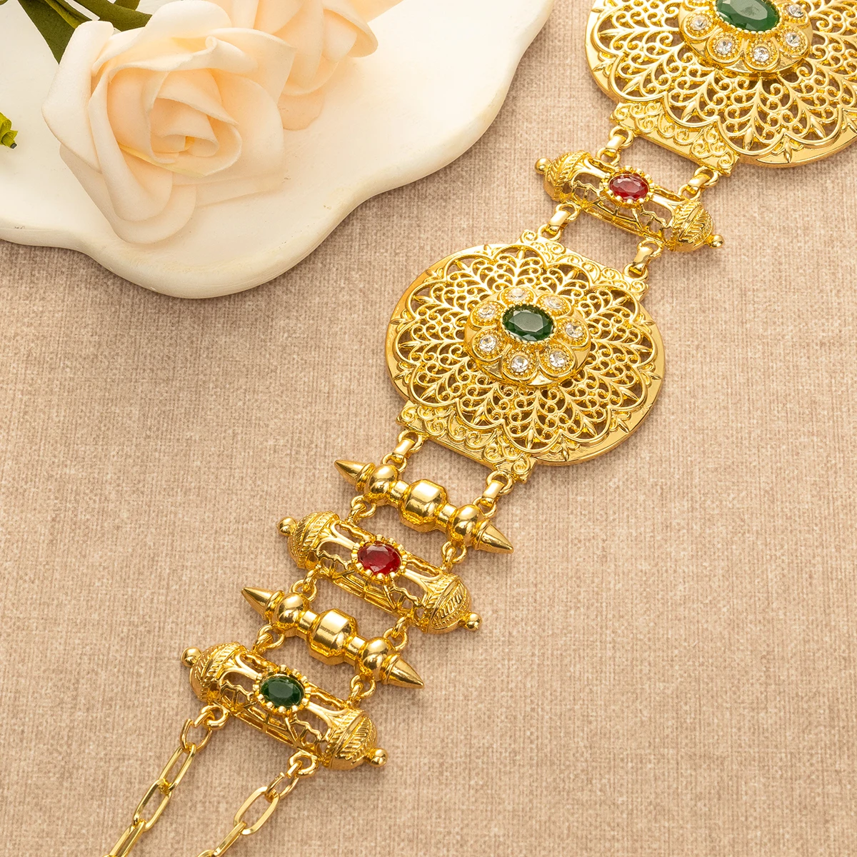 Bridal Belt Chain Pattern Carved Gold Moroccan Robe Belt For Women'S Wedding Dress Body Chain
Bridal Belt Chain Pattern Carved Gold Moroccan Robe Belt For Women'S Wedding Dress Body Chain