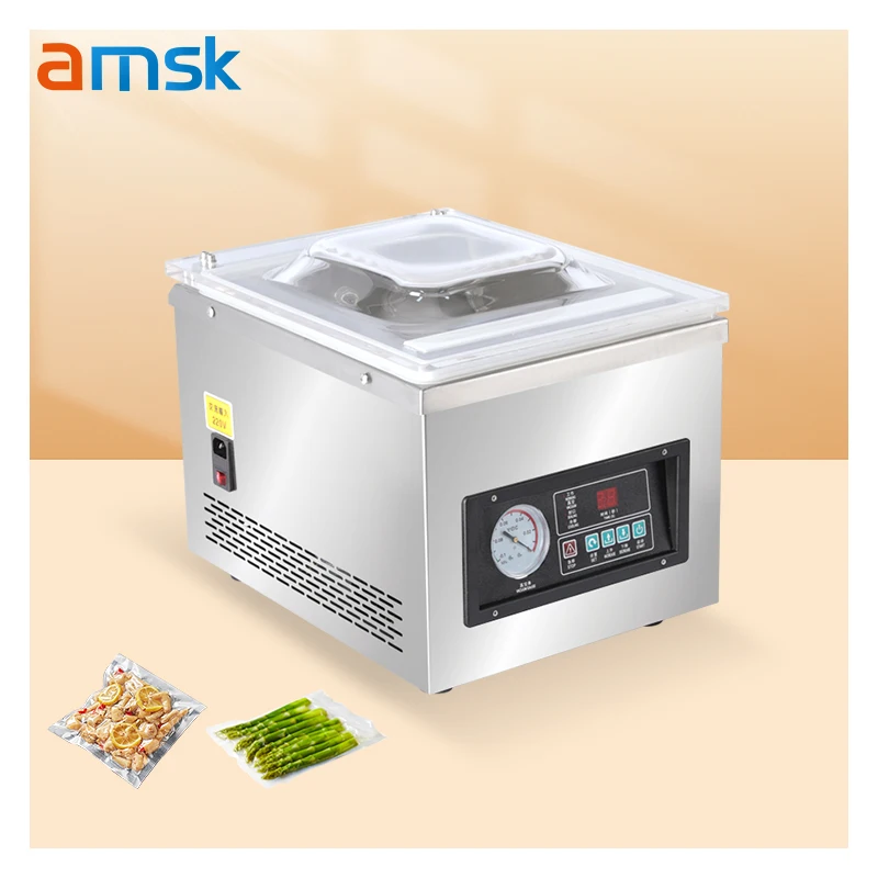 DZ-260A Desktop Stainless Steel Semi-automatic Single Chamber Vacuum Machine Vegetable Fruit Meat Sealing Vacuum Machine
DZ-260A Desktop Stainless Steel Semi-automatic Single Chamber Vacuum Machine Vegetable Fruit Meat Sealing Vacuum Machine